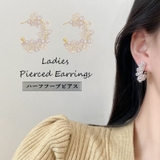 ハーフフープピアス C型 レディース | PlusNao | 詳細画像1 