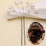 レディース フェイクパール付きヘアピン Uピン | PlusNao | 詳細画像1