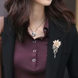 ブローチ フラワー クリスタル風 | PlusNao | 詳細画像2 