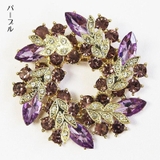 ブローチ ビジュー リース型ブローチ | PlusNao | 詳細画像8 