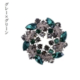 ブローチ ビジュー リース型ブローチ | PlusNao | 詳細画像9 