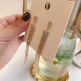 ロングピアス タッセルピアス ラインストーン | PlusNao | 詳細画像3