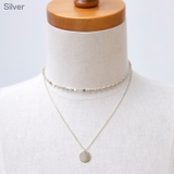 Silver | ダブルチェーンネックレス シンプル 二重 | PREMIUM K