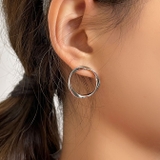 Silver | メビウスサークルピアス シルバー ビッグピアス | PREMIUM K
