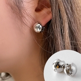 Silver | シンプルボールピアス シンプル ワンタッチ | PREMIUM K