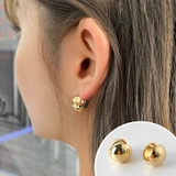 Gold | シンプルボールピアス シンプル ワンタッチ | PREMIUM K