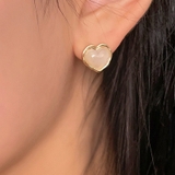 Ivory | ゴールドエッジのハートピアス カラフル アクセサリー | PREMIUM K