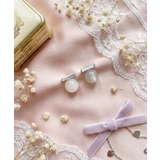 透かしパールビーズ×スクエアラインストーンピアス | Pumpkin  Port | 詳細画像2 