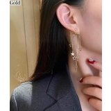 ゴールド | Many Star フリンジロングピアス | Pumpkin Port