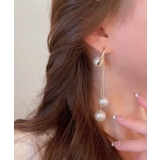 トリプルパール ロングピアス | Pumpkin Port | 詳細画像3