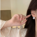 人工パール ストーン ピアス イヤリング 2type | RAKUku | 詳細画像1 