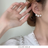 大粒3連フェイクパールピアス | RAKUku | 詳細画像5