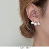 大粒3連フェイクパールピアス | RAKUku | 詳細画像6