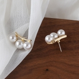 大粒3連フェイクパールピアス | RAKUku | 詳細画像7