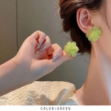 グリーン | フロストフラワーピアス | RAKUku