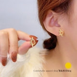 ねじれ 結び フープピアス 華やか ゴルドー 韓国風 | RAKUku | 詳細画像1 