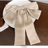 アイボリー | 24NEW ビッグサイズ リボン ヘアアクセサリー ヘアバレッタ | RAKUku