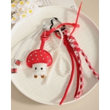 【大人気】 きのこ リボン バッグチャーム キーリング 赤 ハート 韓国系 | RAKUku | 詳細画像2