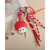 【大人気】 きのこ リボン バッグチャーム キーリング 赤 ハート 韓国系 | RAKUku | 詳細画像3