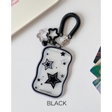 ブラック | 5color カードケース キーリング | RAKUku