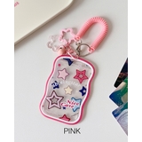 ピンク | 5color カードケース キーリング | RAKUku