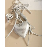 【大人気】 キーリング シルバー ハート リボン バッグチャーム 韓国系 | RAKUku | 詳細画像2 