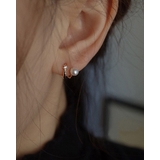 ローズゴールド | 重ねづけ風 パールピアス パールイヤリング スタッドピアス | RAKUku