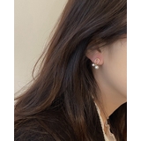 ダブルフェイクパールピアス 小ぶり かわいい おしゃれ 結婚式 上品 | RAKUku | 詳細画像4 