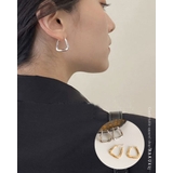 ツイストフープピアス スクエア ねじり | RAKUku | 詳細画像1 