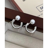 シルバー | パールフープピアス 両耳用 | RAKUku