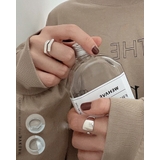 クロスオーバー アシメントリー オープンリング シルバーリング | RAKUku | 詳細画像1 