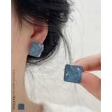 ブルースクエアイヤリング 水滴 とぅるん ぷっくり | RAKUku | 詳細画像1 