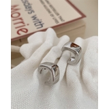 スクエアフープピアス 四角 シンプル モノトーン | RAKUku | 詳細画像4 