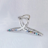 シルバー | 春 夏 パーツ付き ヘアクリップ バンズクリップ 韓国ファッション | RAKUku