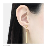 軟骨ピアス シンプルバージュエルロングバー棒揺れるスタイリッシュ ボディピアス | ボディピアス専門店凛RIN | 詳細画像8