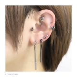 軟骨ピアス シンプルバージュエルロングバー棒揺れるスタイリッシュ ボディピアス | ボディピアス専門店凛RIN | 詳細画像9