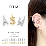 チャーム0019 イニシャル シルバー | ボディピアス専門店凛RIN | 詳細画像1