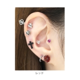 軟骨ピアス バラローズグリッターキラキラ 薔薇ストレートバーベル | ボディピアス専門店凛RIN | 詳細画像7 