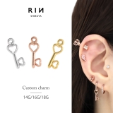 ボディピアス 鍵 ハート | ボディピアス専門店凛RIN | 詳細画像1 