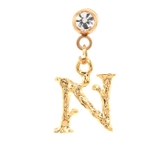 ゴールド・N | ボディピアス イニシャル 頭文字 | ボディピアス専門店凛RIN