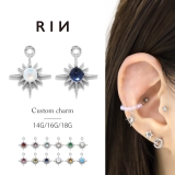 チャーム 誕生石カラースター ガラスアレンジパーツ | ボディピアス専門店凛RIN | 詳細画像1 