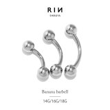 へそピアスボディピアス 定番 ヘソピアスへそピバナナバーベル | ボディピアス専門店凛RIN | 詳細画像1 