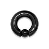ブラック・19mmx12mm | [00G]キャプティブビーズリング CBR ボディピアス | ボディピアス専門店凛RIN