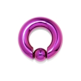 パープル・19mmx12mm | [00G]キャプティブビーズリング CBR ボディピアス | ボディピアス専門店凛RIN
