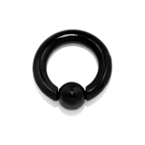 ブラック・14mmx8mm | [6G]キャプティブビーズリング ラージゲージリングサージカルステンレス黒ブラッ… | ボディピアス専門店凛RIN