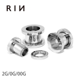 軟骨ピアス シルバーアイレット ラージゲージトンネル | ボディピアス専門店凛RIN | 詳細画像1