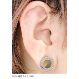 軟骨ピアス シルバーアイレット ラージゲージトンネル | ボディピアス専門店凛RIN | 詳細画像3
