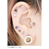 軟骨ピアス シルバーアイレット ラージゲージトンネル | ボディピアス専門店凛RIN | 詳細画像4