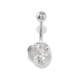 クリア | へそピアス トリプルジュエル ステンレス | ボディピアス専門店凛RIN