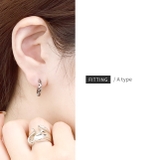 軟骨ピアス シルバー セグメントクリッカー | ボディピアス専門店凛RIN | 詳細画像2 